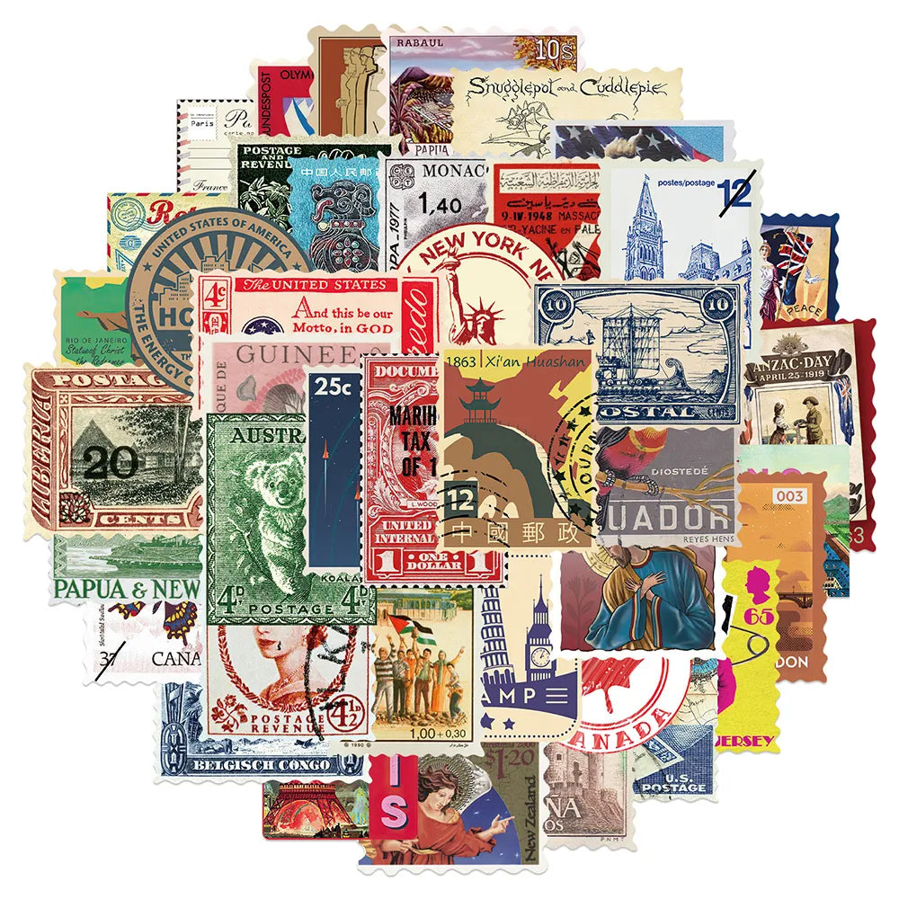 Sophron™ Stickers: Vintage Stamps - Sophron Studios