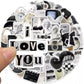 Sophron™ Stickers: Black White  Decoration - Sophron Studios