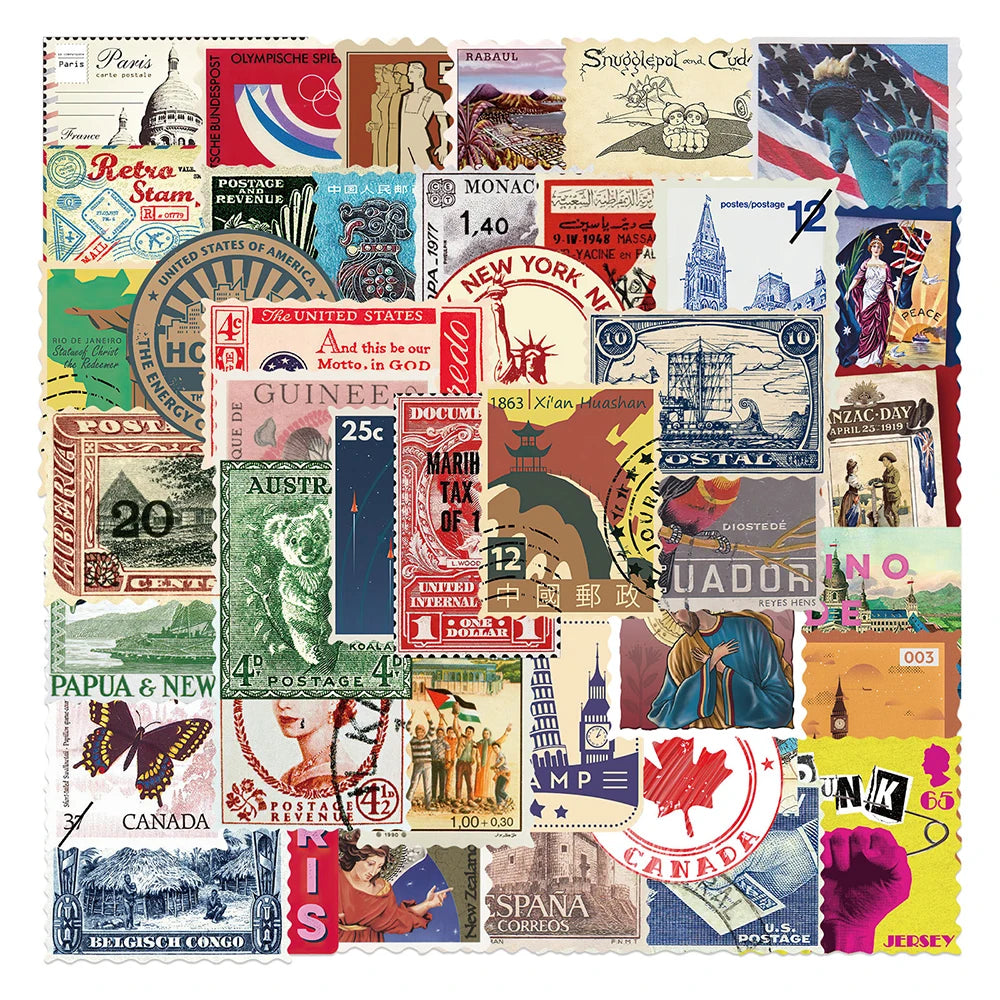 Sophron™ Stickers: Vintage Stamps - Sophron Studios